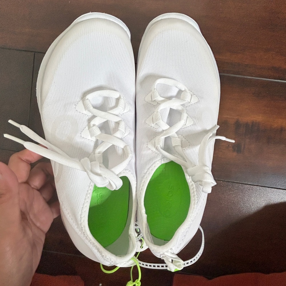 OOFOS OOmg Sport LS Low Recovery Shoe Women's size 7 White NWOB - Picture 10 of 10